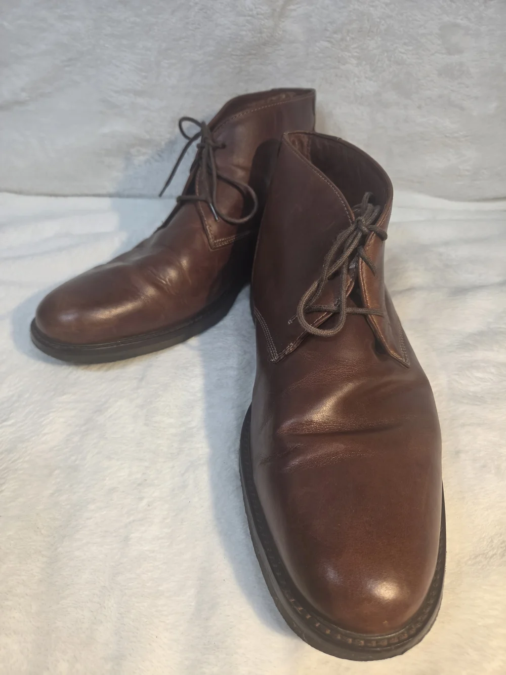 Johnston & Murphy Men's Brown Leather Chukka Boots